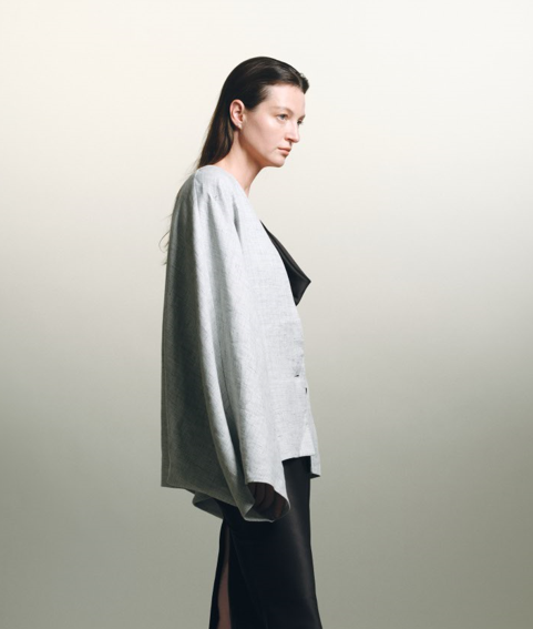 Gray Linen Robe