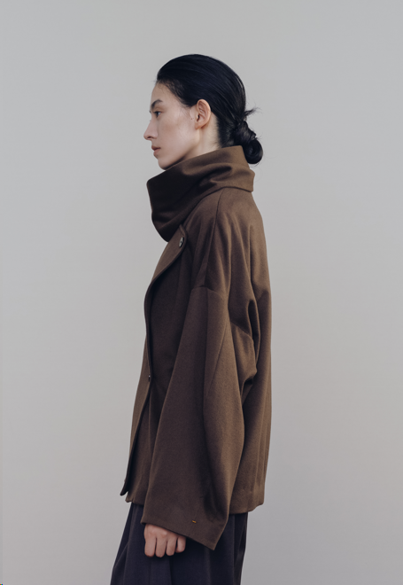 Umber Cashmere Scarf Jacket