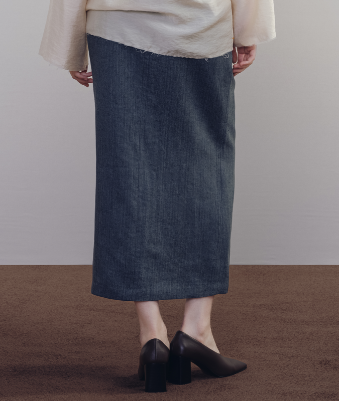 Sage Linen Midi Skirt