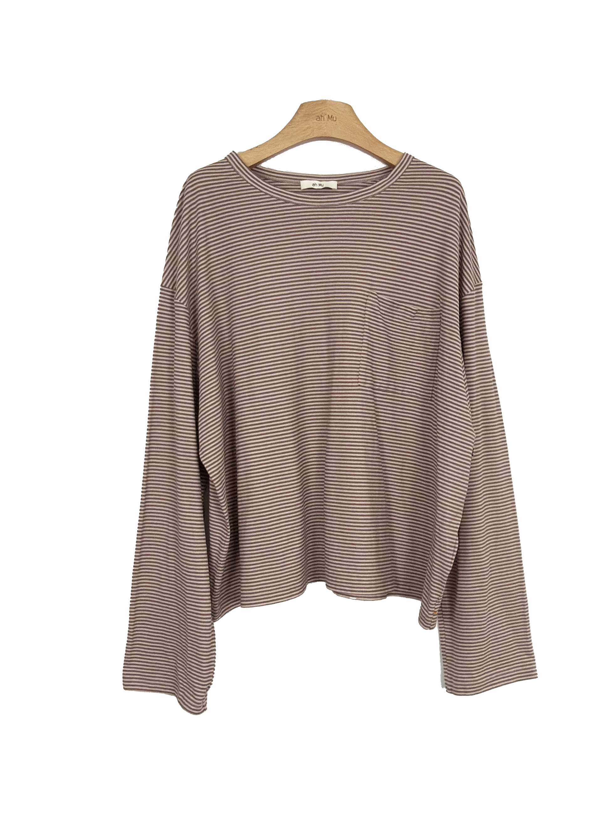 Pink & Grey Striped Tee