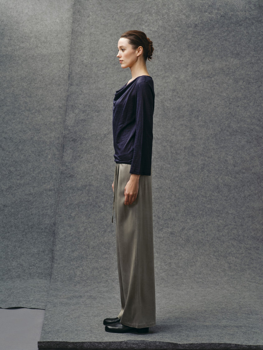 Navy Linen Blouse