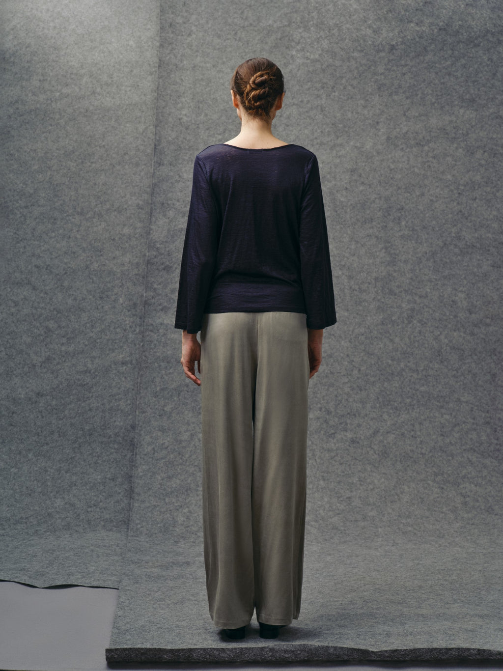 Navy Linen Blouse