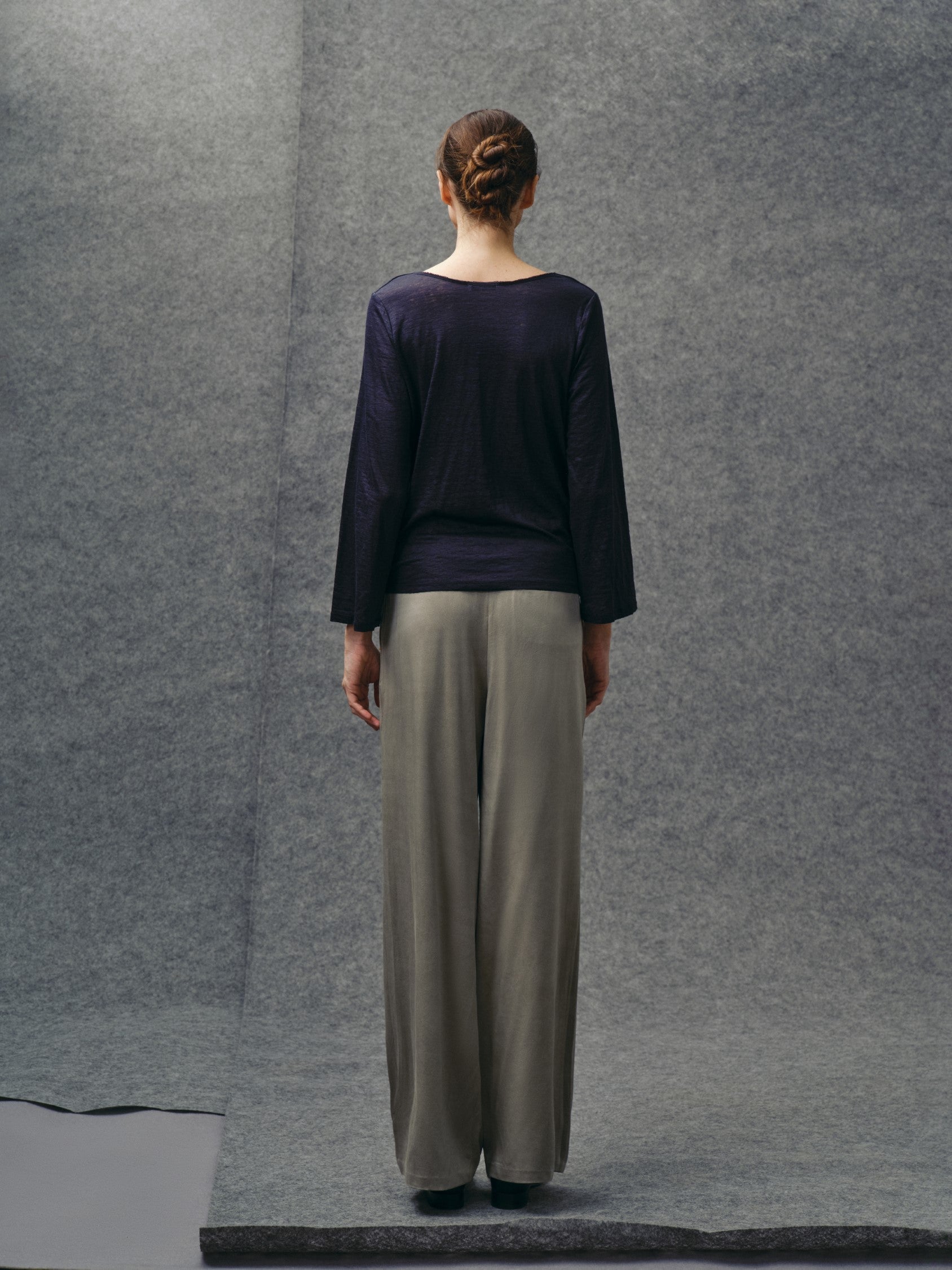 Navy Linen Blouse