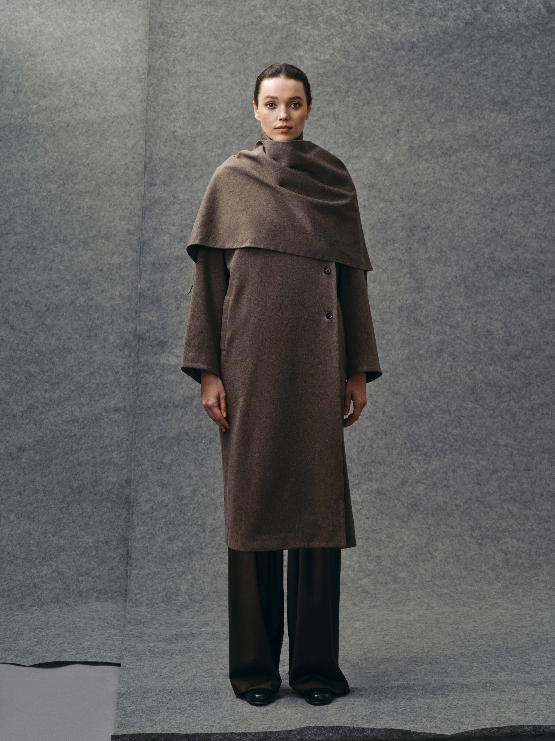 Sherwood Wool Scarf Coat