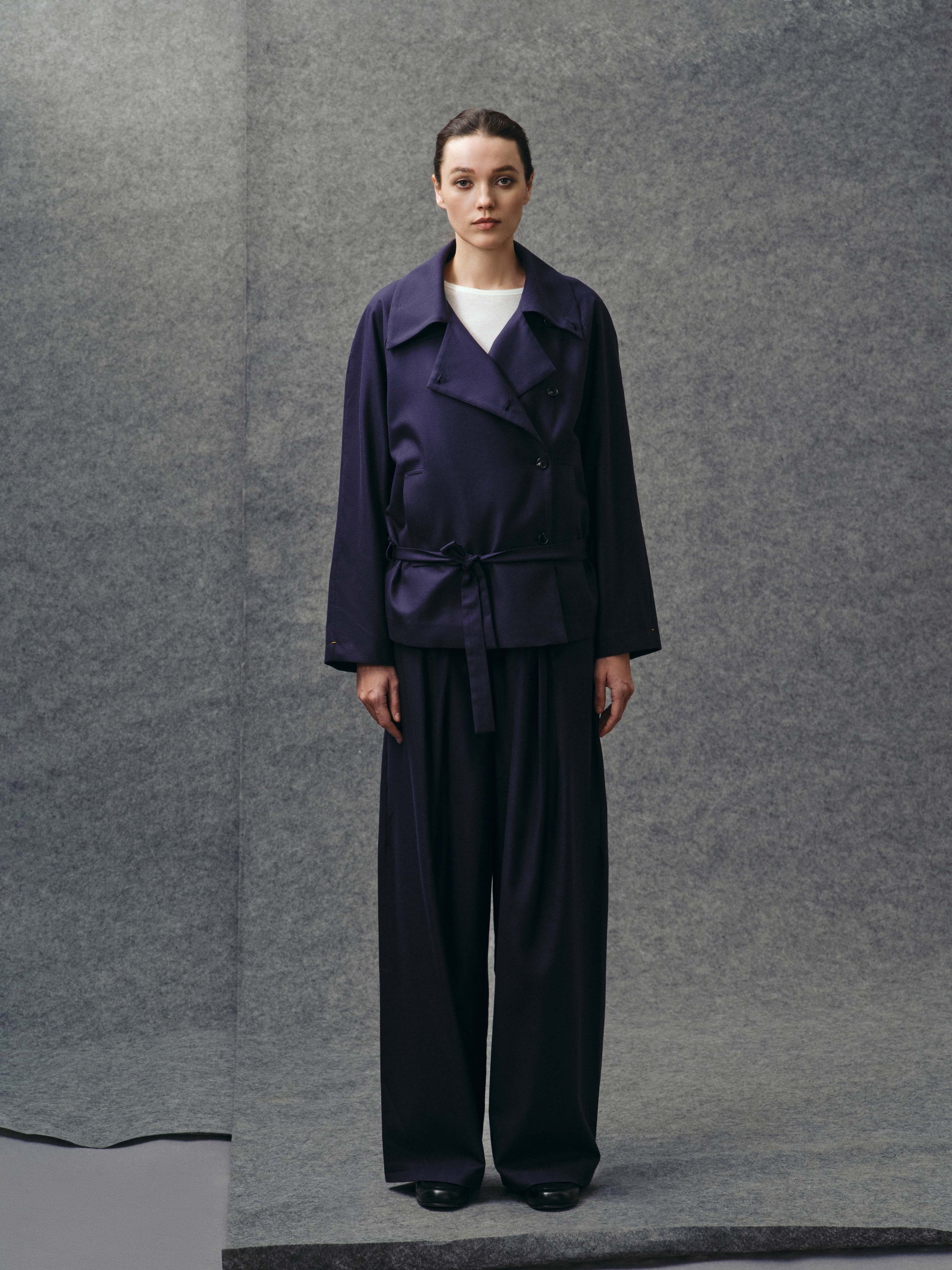Twilight Blue Trench Jacket