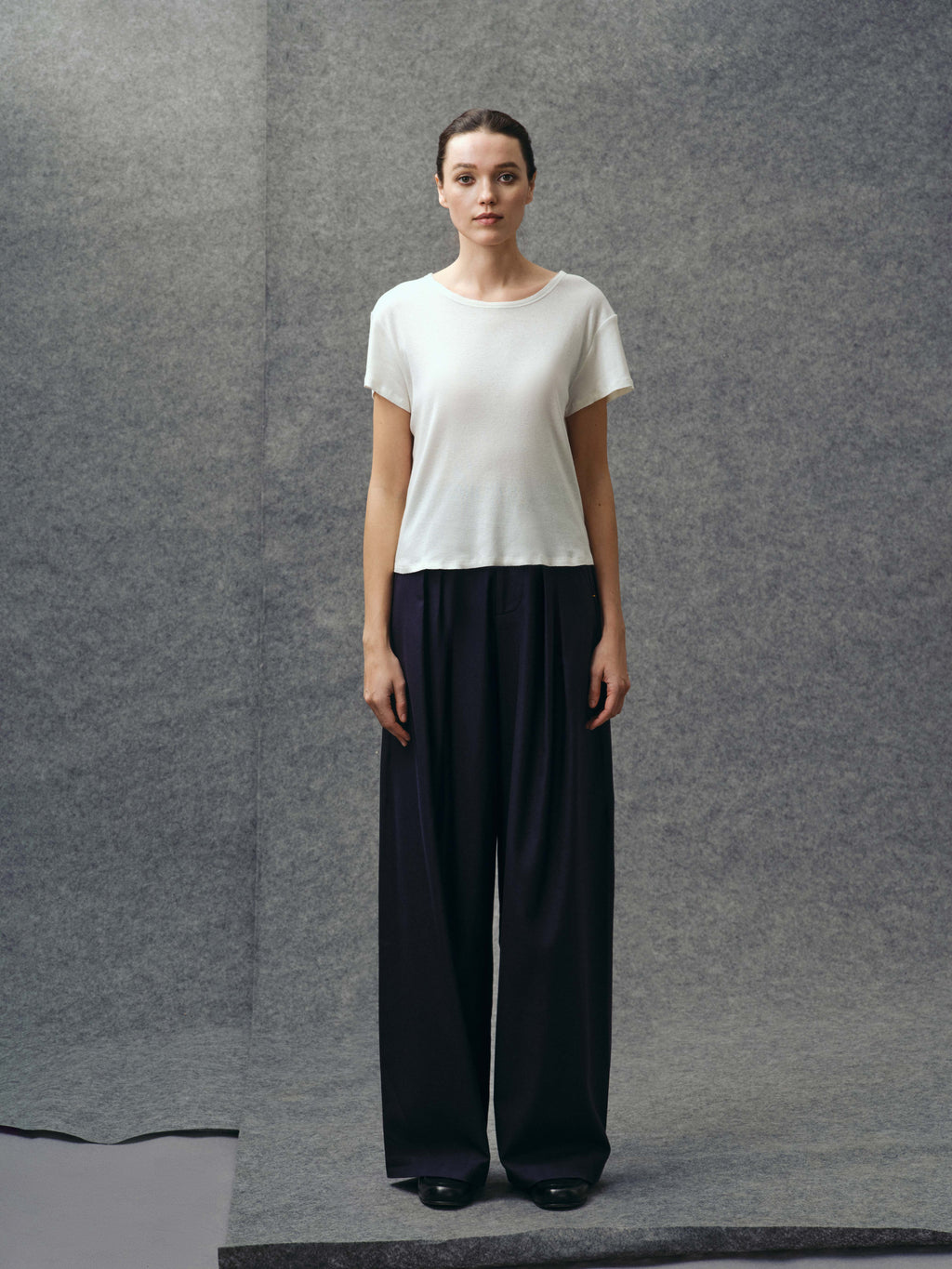 White Raw Edge Tee