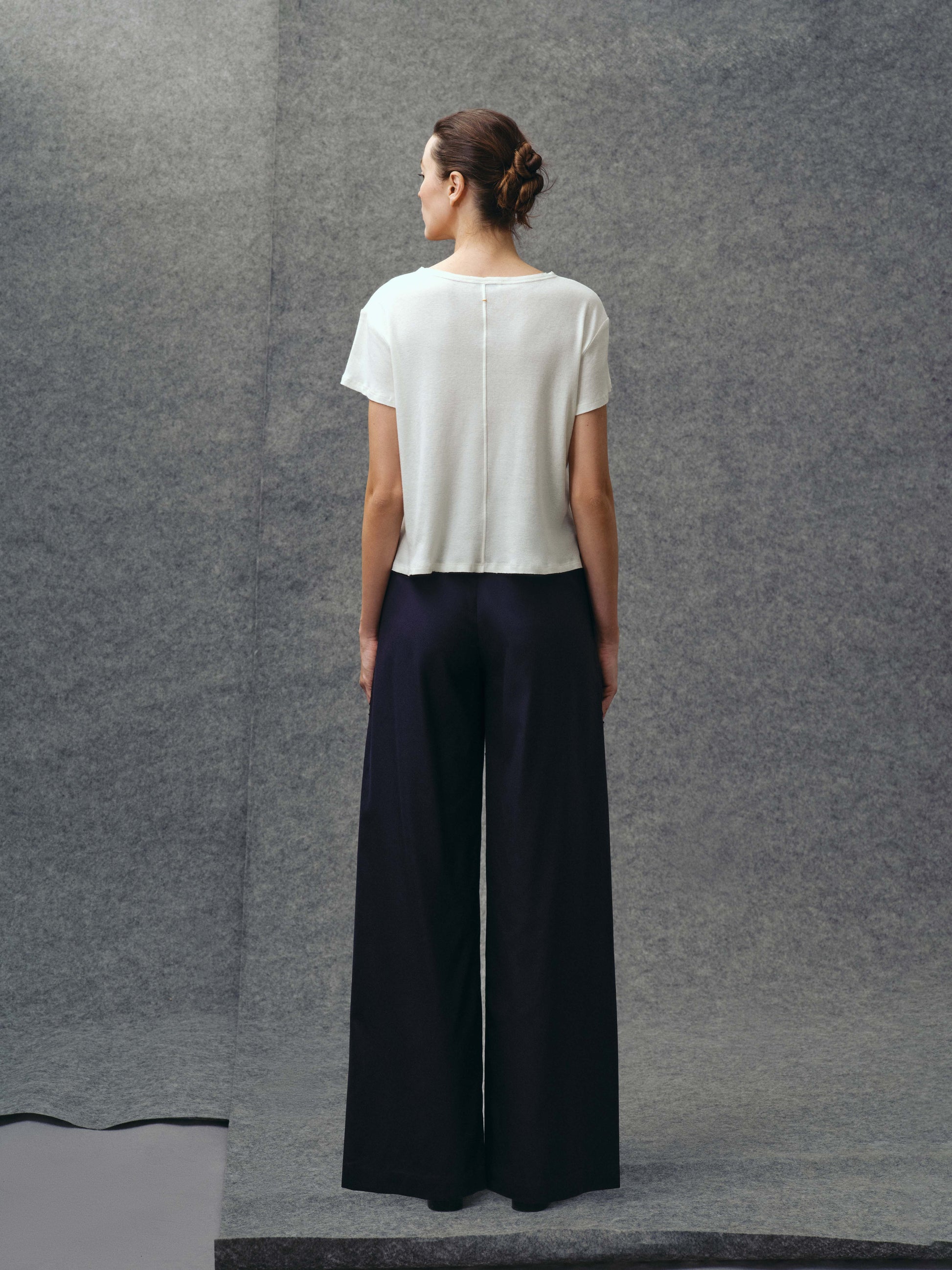 White Raw Edge Tee