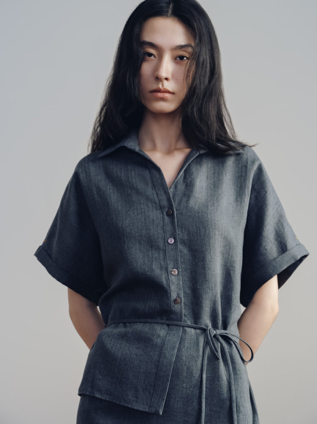 Sage Linen Dress