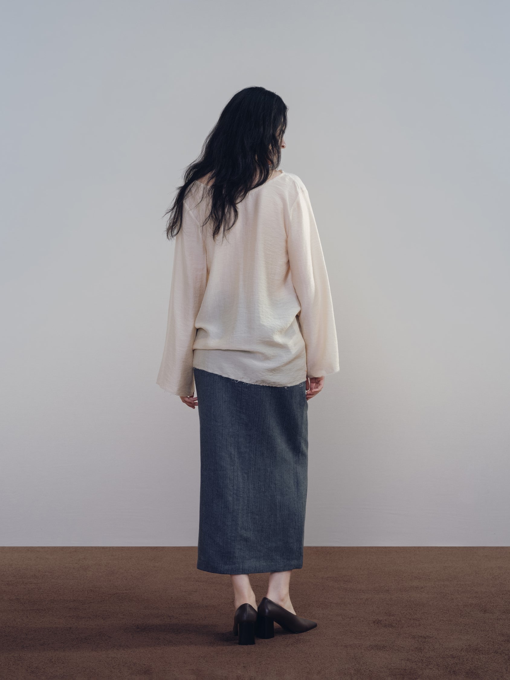 Sage Linen Midi Skirt