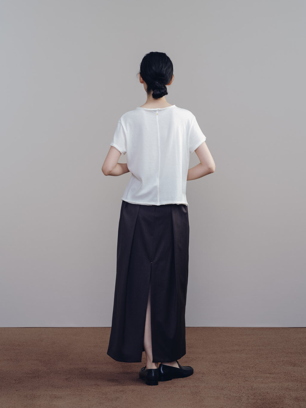 White Raw-Edge Tee