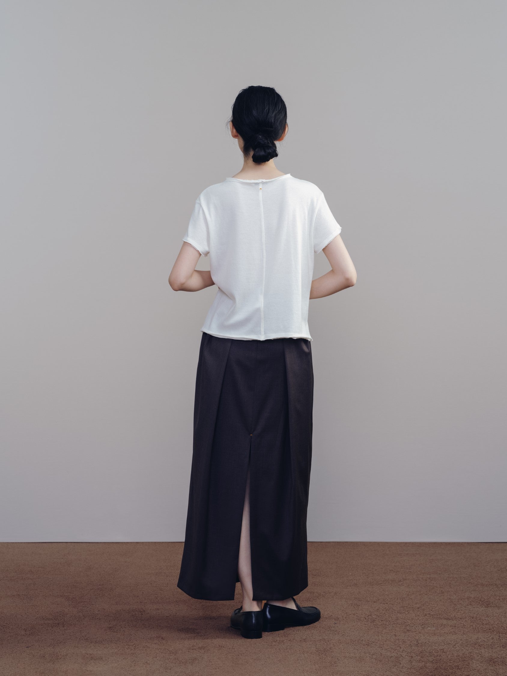 White Raw-Edge Tee