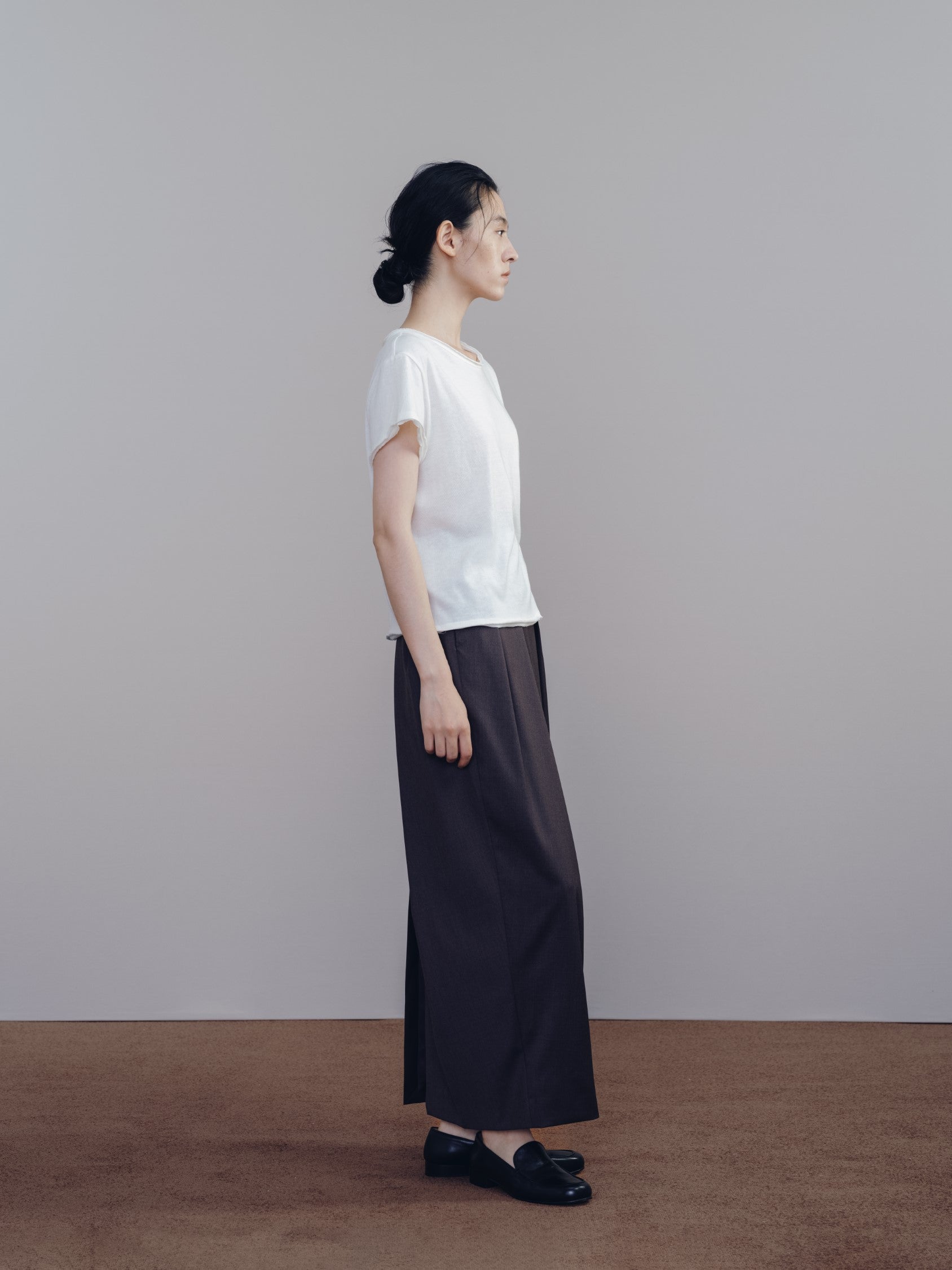 White Raw-Edge Tee