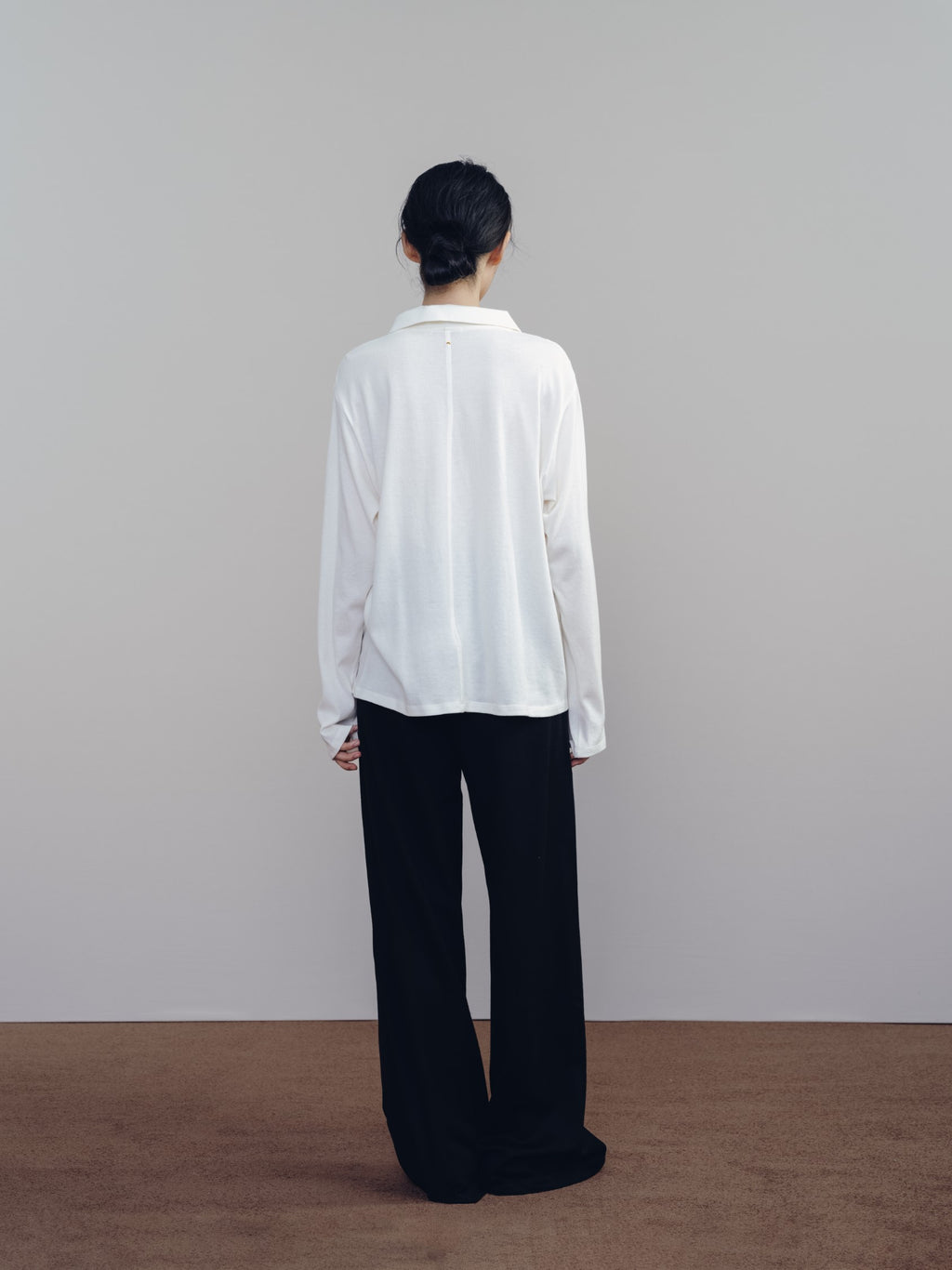 White OS Long Sleeve Polo